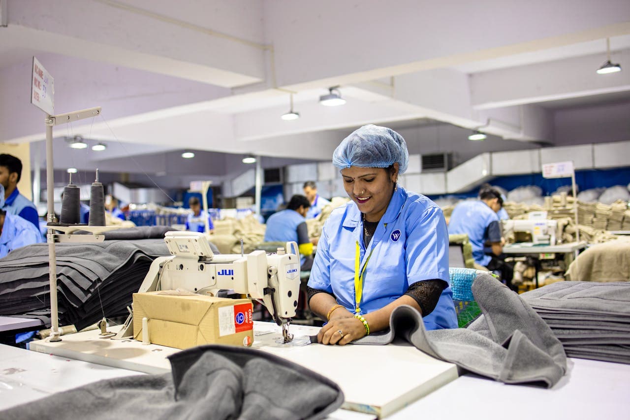 Textile factory production floor